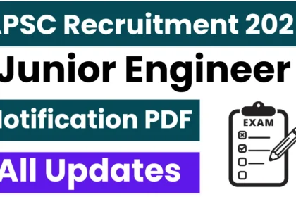 APSC Junior Engineer Recruitment 2025: Notification Released, Apply Online - Haryana Jobs