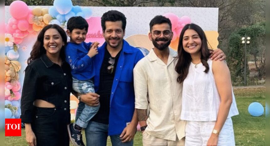Anushka Sharma and Virat Kohli's unseen pic from daughter Vamika's birthday party melts hearts | Hindi Movie News - The Times of India