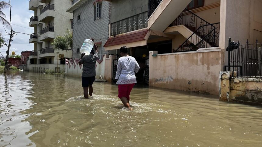 Bengaluru Under Comprehensive Rains: Sai Layout Experiences Another Flash Flood Amidst Heavy Shower Fall