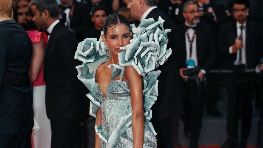 Cannes 2025: Nancy Tyagi Makes Second Red Carpet Appearance with Self-Designed Outfit