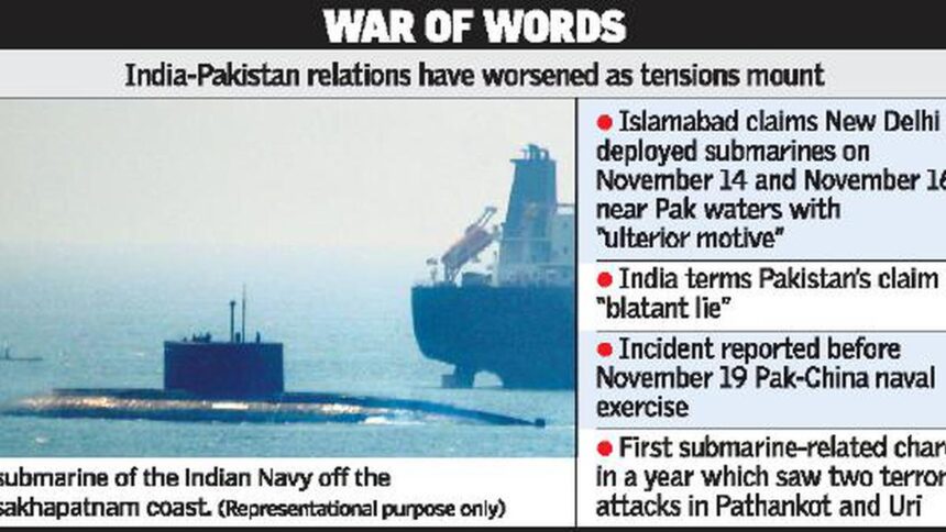 India Denies Pakistan's Submarine Intrusion Claims