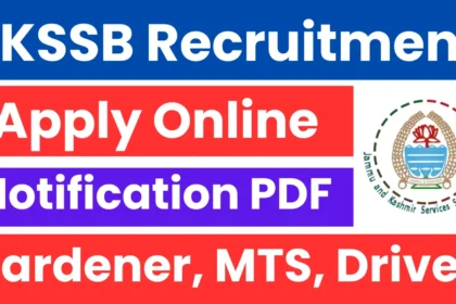 JKSSB Gardener, MTS, Driver Recruitment 2025: Apply Now