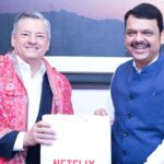 Netflix Co-CEO Ted Sarandos Meets Maharashtra Chief Minister Devendra Fadnavis After WAVES 2025 Event
