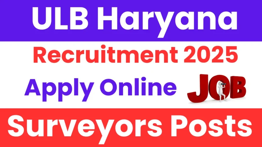 Surveyors Recruitment 2025: 110 Post Open, Apply Now for Haryana Jobs