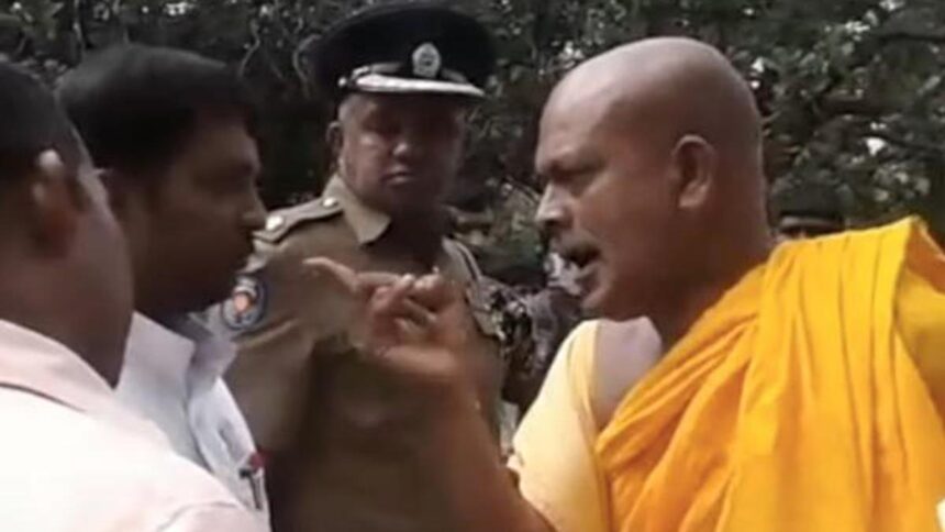 Video of Monk's 'Death Threat' to Tamil Officer Surges Online