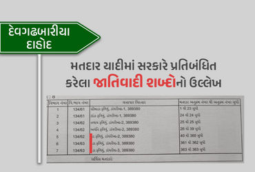 ગુજરાતીમાં જાતિગત શબ્દોનો ઉપયોગ : દાહોદ જિલ્લામાં મતદાર યાદીમાં દાખલ