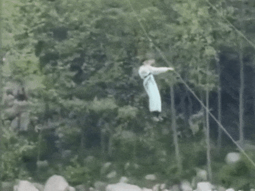 તસવીર 3- હૂક તૂટ્યા પછી ત્રિશા જમીન પર પડી જાય છે.