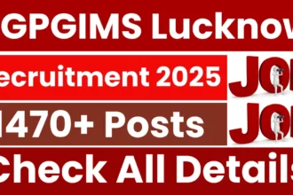 Lucknow SGPGIMS Recruitment 2025: 1479 Posts Open - Haryana Government Jobs